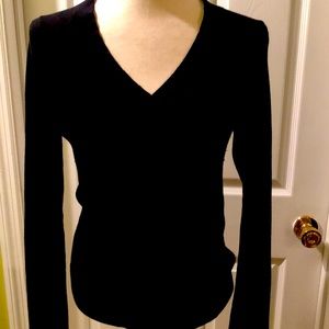 Banana Republic Sweater Black Medium Silk Cotton